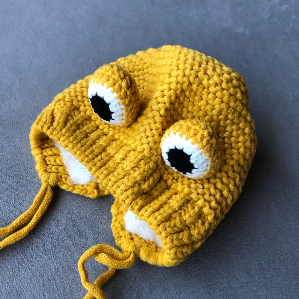 3D Googly Eye Winter Hat ~ Brand New! ~ Yellow